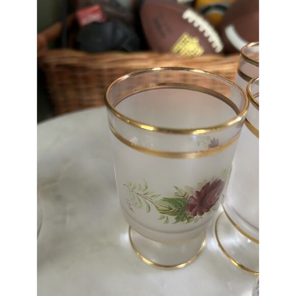 Hand Painted Decanter And 4 Glasses - Picture 6 of 8